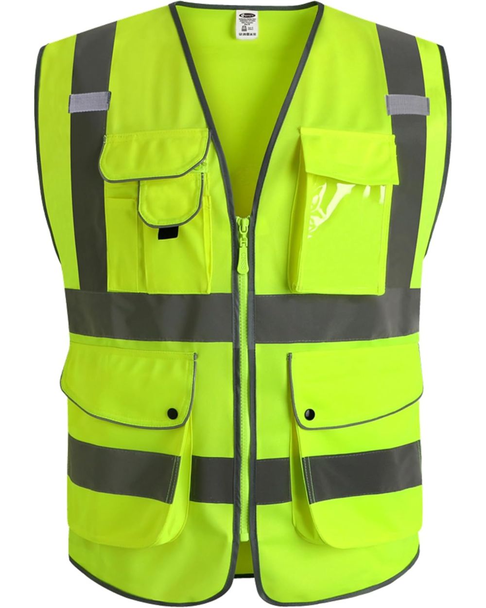 Hi-vis safety vest for truck drivers during roadside activity