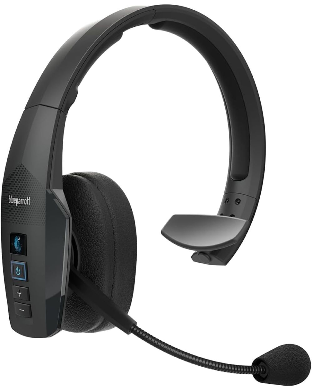 BlueParrott headset for hands-free calling in a truck cab