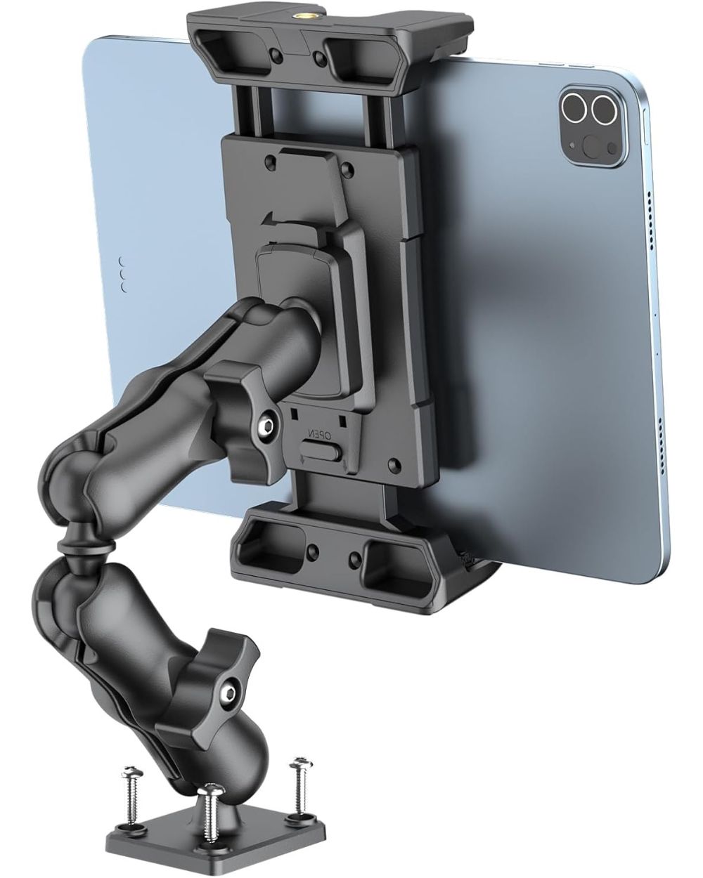 Heavy-duty phone or ELD tablet mount for truck cabs