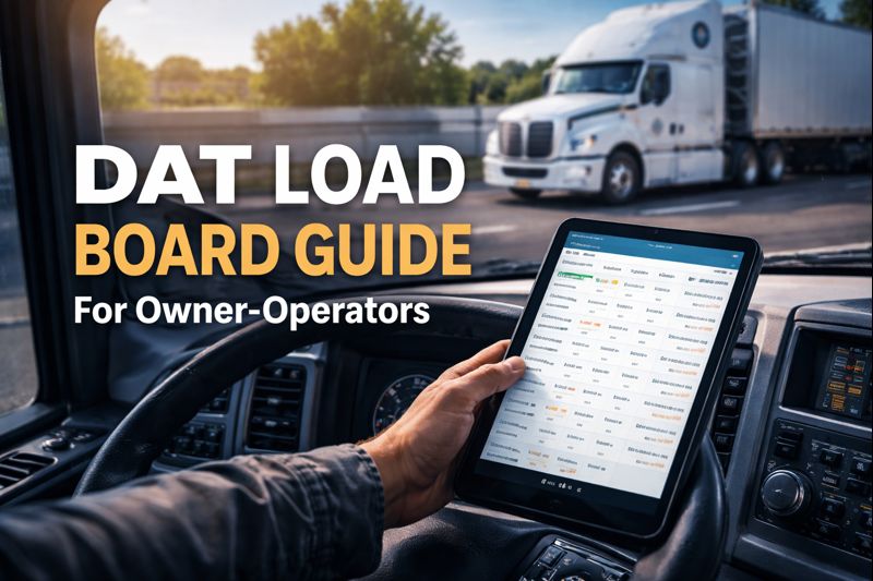DAT load board guide for owner-operators reviewing freight options