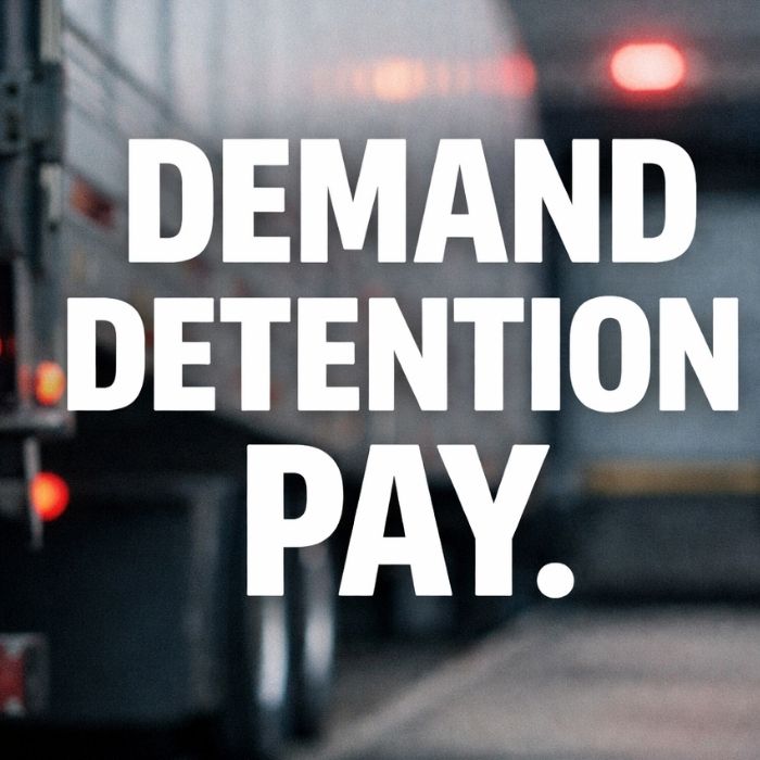 Truck driver detention time at loading dock demanding detention pay