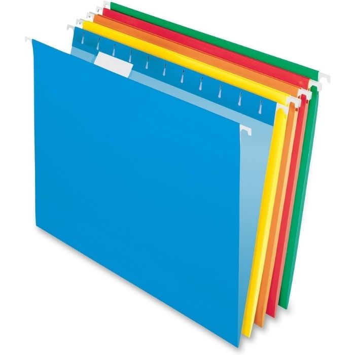 Hanging file folders for organizing compliance files and driver records